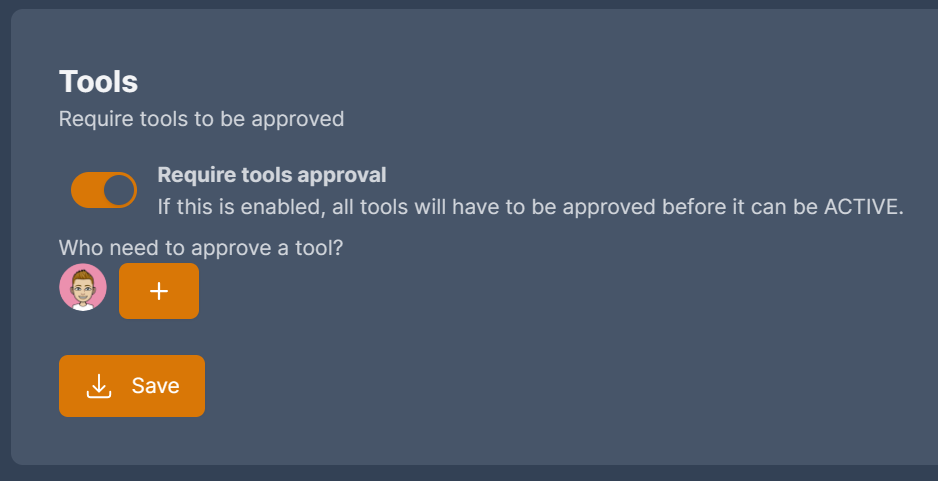 Screenshot van de organisatiestellingen in de ComplianceHive app