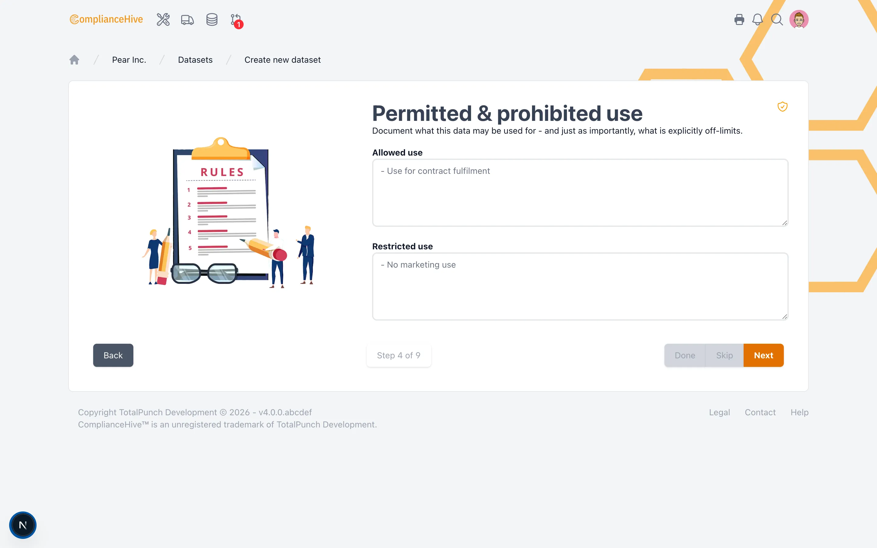 ComplianceHive schermafbeelding