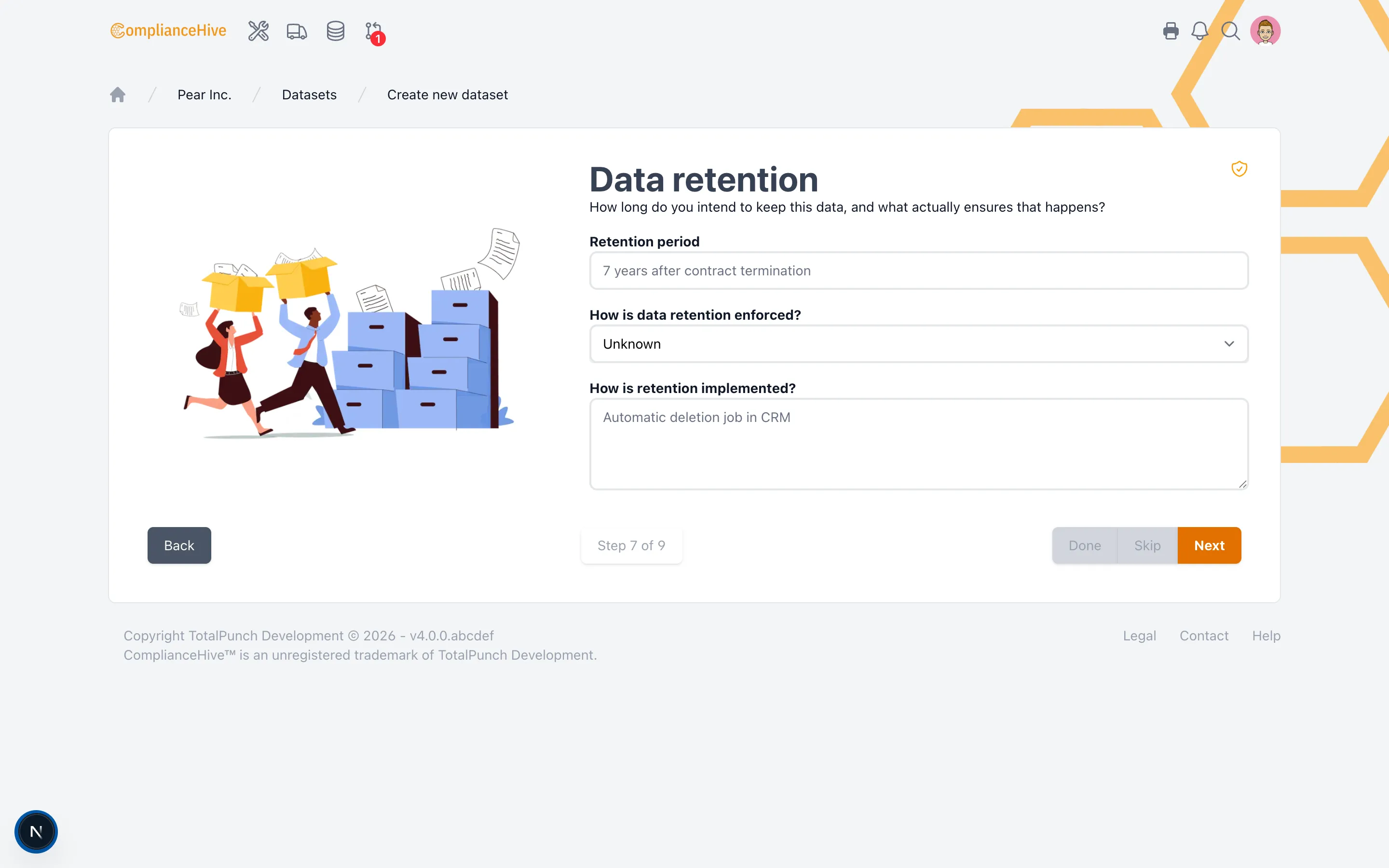 ComplianceHive schermafbeelding