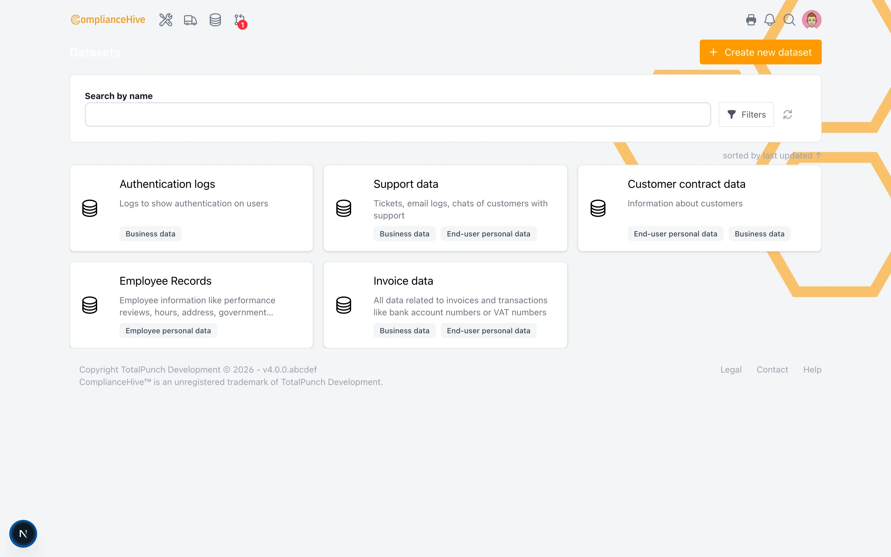 ComplianceHive schermafbeelding