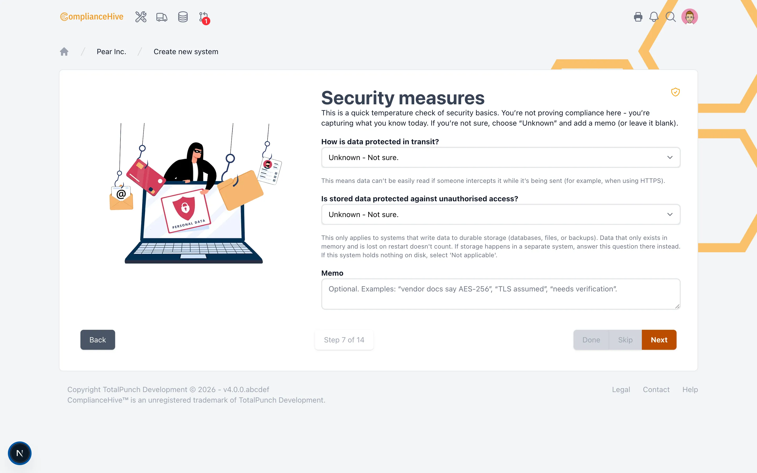 ComplianceHive schermafbeelding