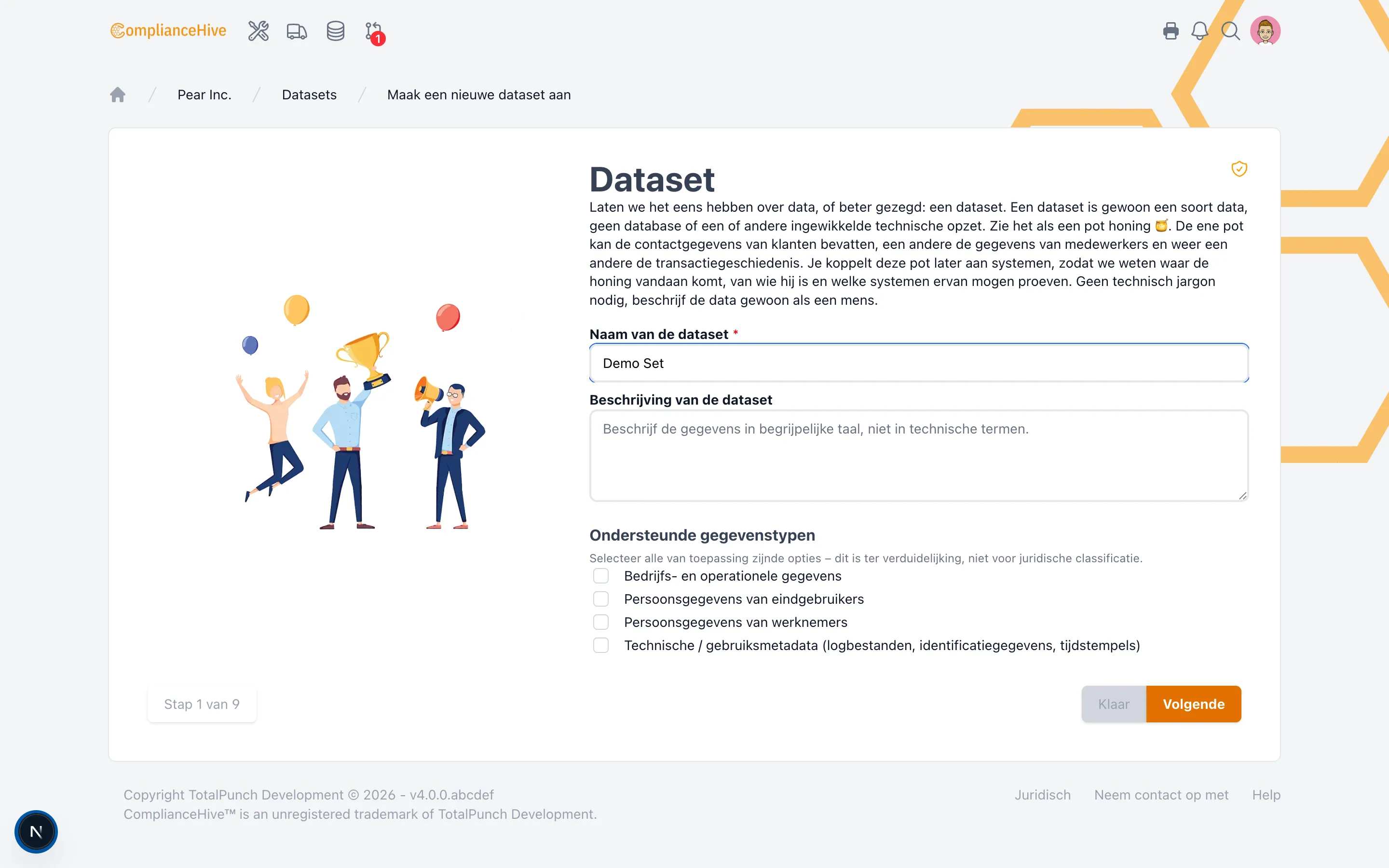 ComplianceHive schermafbeelding