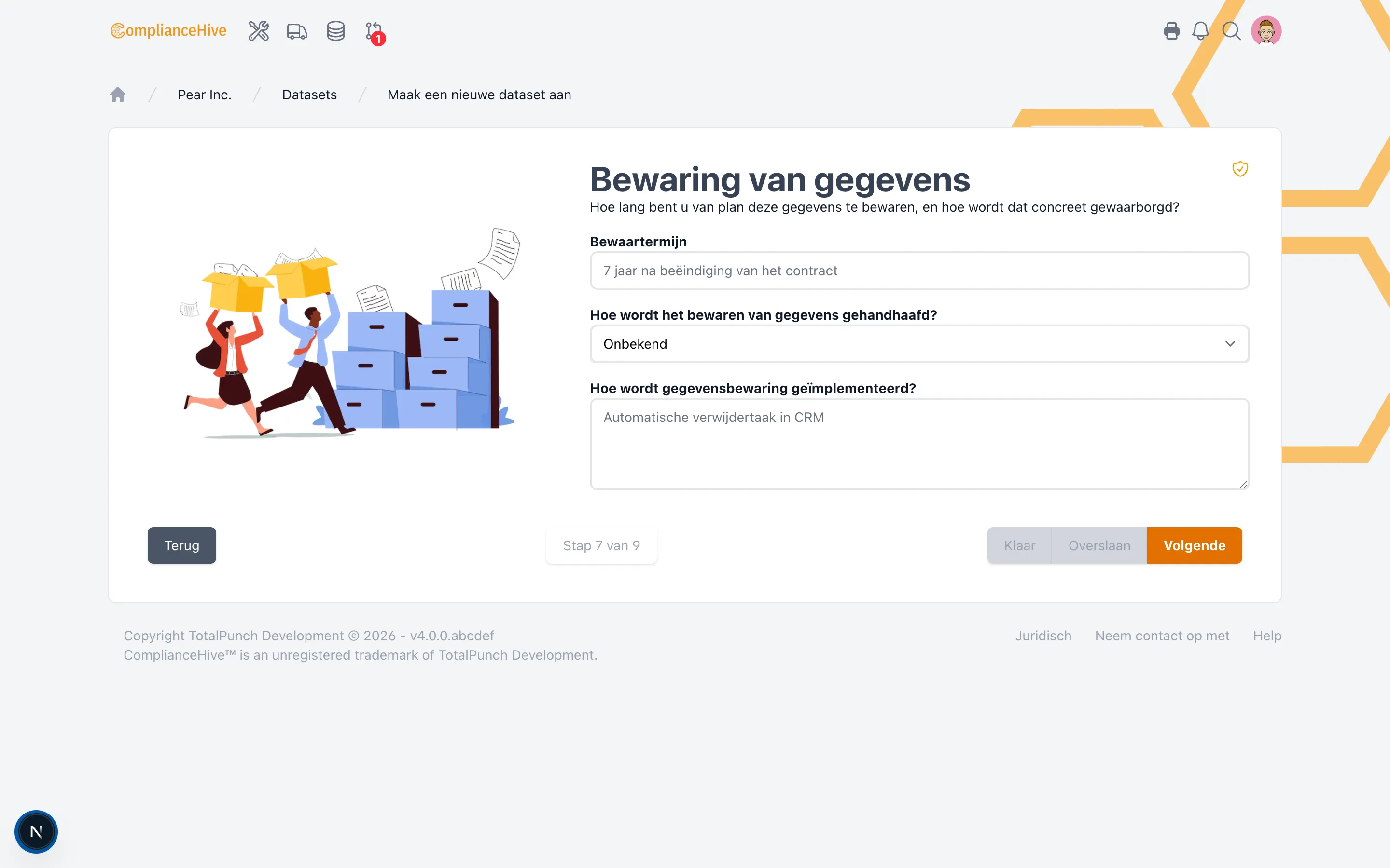 ComplianceHive schermafbeelding