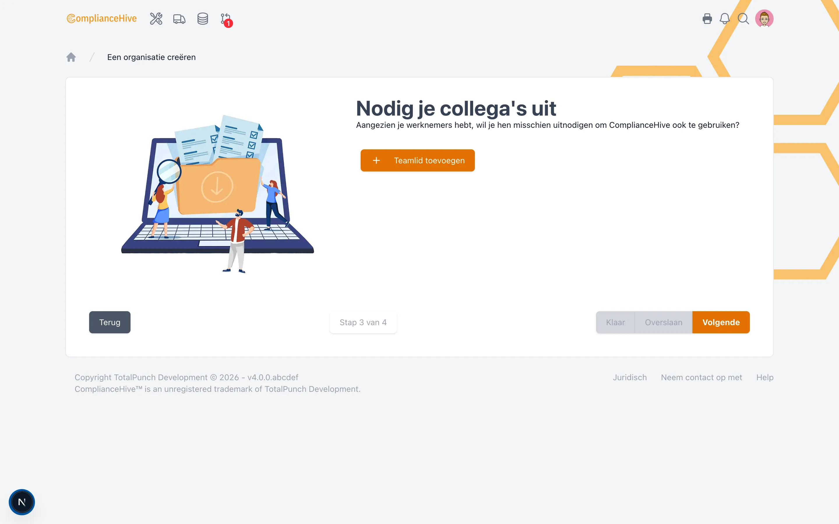 ComplianceHive schermafbeelding