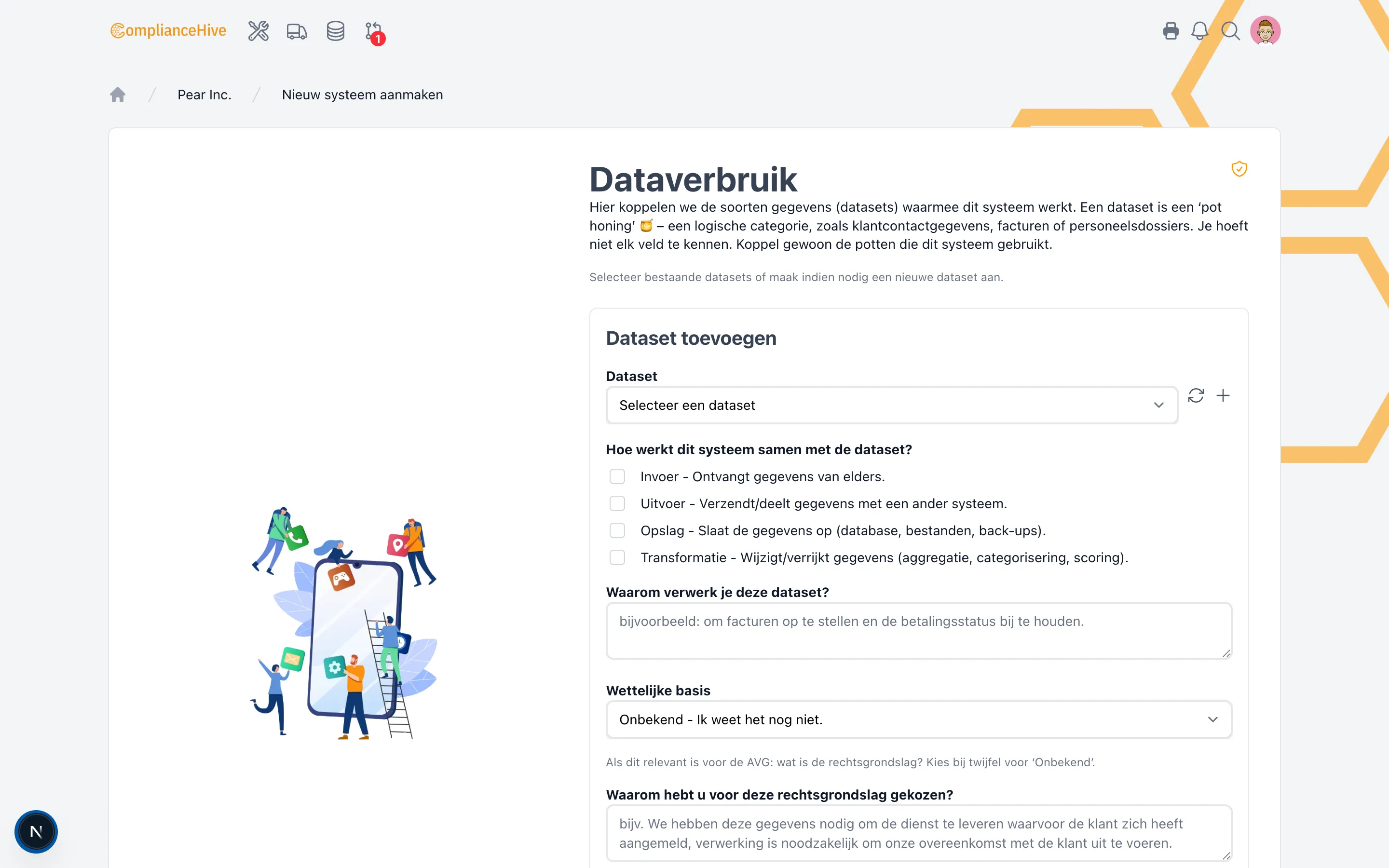 ComplianceHive schermafbeelding